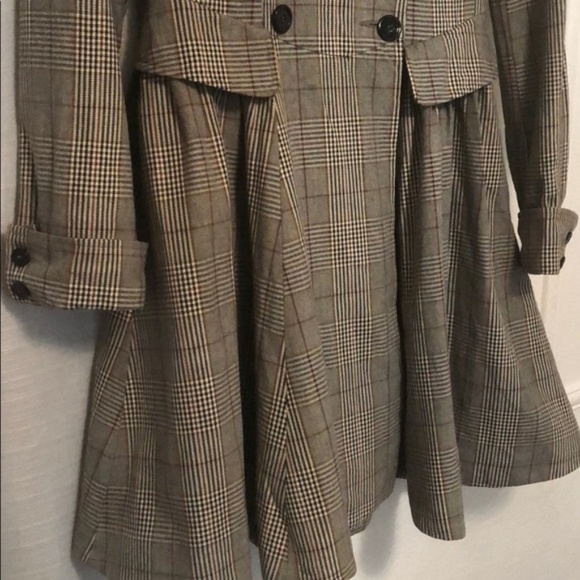 SOLD Topshop Plaid Dress Coat - Picture 4 of 11